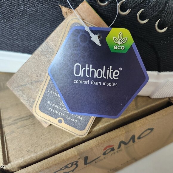 Lamo Vita II Women’s Size 8‎ Black Canvas Walking Sneakers OrthoLite Insole NWT - Picture 13 of 16